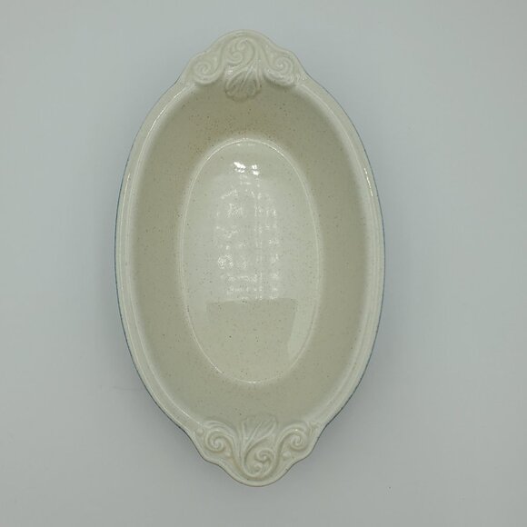 Pfaltzgraff Weir In Your Kitchen Chicory Blue Oval Baker Handled Casserole Dish - Picture 3 of 6